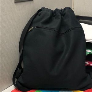 Black Drawstring Nylon backpack